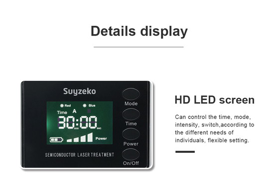 Luce blu rossa dell'alto del sangue di Suger a semiconduttore del laser orologio terapeutico del laser