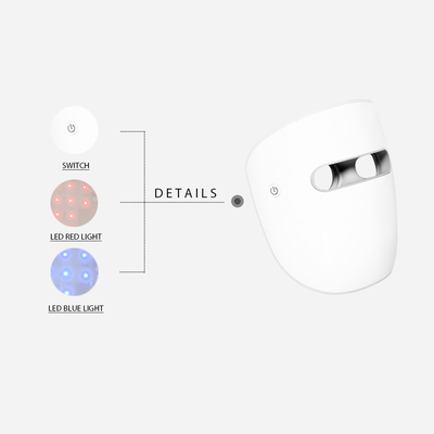 Maschera fotodinamica facciale di terapia di cura di pelle della luce di terapia di 3 colori flessibile